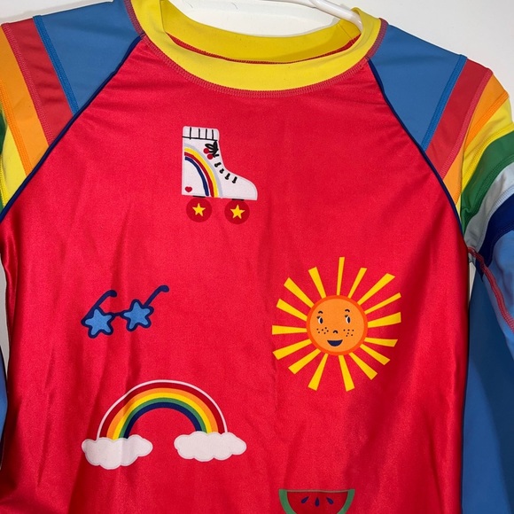 HANNA Andersson Colorful Kids Swim Shirt RASH GUARD size 14 - Picture 3 of 12
